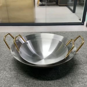 KOALA 22/24/26/28ซม หม้ออบแห้งสแตนเลสหม้อต้มเหล้าหม้อต้มเหล้าหูทองหนาพิเศษกระทะ