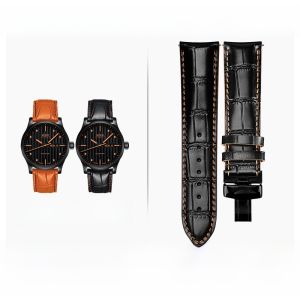 SOALFANEY | Mido Mido Original Mens Leather Strap Orange Color 22mm23 Flat Interface Buckle Clasp Mido Captains Hand Barenclaire