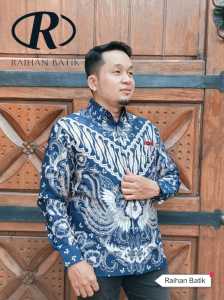 KEMEJA BATIK PRIA LENGAN PANJANG PARANG PEKSI REGULER FIT FULL FURING