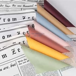 Giấy Báo 2 Mặt Không Thấm Nước Bó Hoa Bọc Quà Loại Đẹp [58x58Cm] Tập 20 Tờ