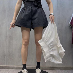 Summer Ladies Thin Washed Cotton Shorts Slimming Lantern Wide Leg Casual A-Line High Waist Versatile Net Version Comfortable