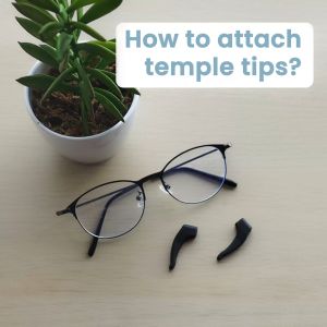 EO Anti-Slip Eyeglasses Silicone Tube Temple Tips WH-13X - Black & Brown