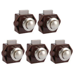 5pcs Camper Car Push Lock Diameter 20mm RV Caravan Boat Motor Home Cabinet Drawer Latch Button Locks For Furniture Hardware
