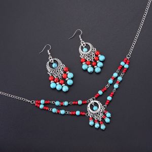 Bohemian Style Tassel Necklace Womens Fashion Jewelry Lockbone Chain Headwear Travel Photography Accessories Ethnic Wind