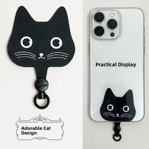 Creative Cartoon Animal Phone Strap Clip High End Ultra Thin 360 Degree Rotation Phone Back Clip Connector Nylon Woven Material