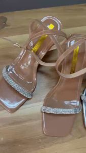 Giày sandan cao 7 phân quai đá sang trẻ cao cấp( fom 15)