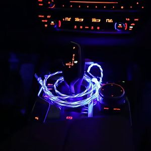 Levino LE-602 - Kabel Data 3in1 Lampu RGB Micro USb / Lightning / Type C Transparan with RGB Light 100cm