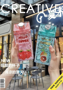 WE 2335 = 方形碎冰牛奶冰杯 Square Crushed Ice Milk Mug ☞ 400ml Ready stock in Malaysia