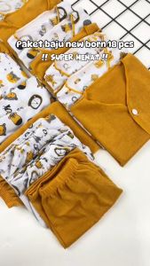 18 Pcs (V2) Baju Bayi Celana Bayi Setelan Baju Bayi Perempuan Laki Laki Newborn Baru Lahir babycinnamon