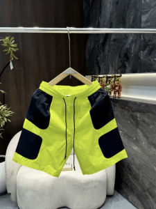 Quần Short Nam Mùa Hè Thời Trang Màu Khối Rộng Rãi Năm Điểm Mỏng Co Giãn Đi Biển Quần Dài Đến Giữa Bắp Chân