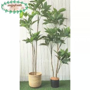 Pohon Artificial Pohon Hias Daun Manggis Variasi Tinggi 150 & 170 Cover Rotan Ulir Dekorasi Kantor