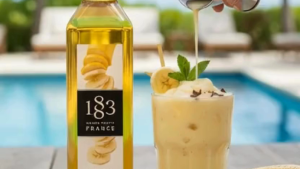 1883 MAISON ROUTIN Banana Syrup 1L - Premium Banana Flavor for Cafe Style Drinks