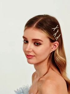 Fashion Bridal Barrettes Clear Crystal Women Hair Ornaments Hair Pins Women Hair Clips Bridal Hair Jewelry Accessories