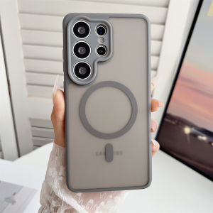 For Samsung S26 Plus S25 S24 S23 S22 Ultra Frosted Translucent for MagSafe Back Cover for Galaxy A57 A56 A55 A36 A35 A17 A16 A07