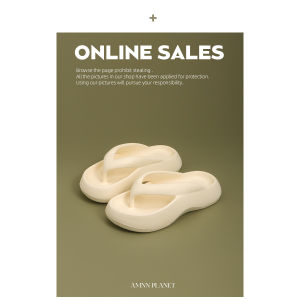 AMNN Creamy Pauffe Summer Outdoor Womens Sandals Versatile Beach Slippers Flat Heel EVA Material Comfortable Home Slippers