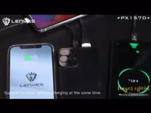 PX157D - Powerbank LENYES PX-157 D Powerbank 10000mAh Fast Charging Mini Slim Portable 2 Cable Line Display Light Indicator Power Bank