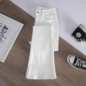 High Waist Nine-Tenths Bell Bottom Jeans Womens Spring Summer New Style Slimming Leg Lengthening Micro Flared Pants Long Pants Two-Piece Set