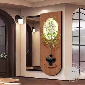 Wall Mirror Full Length Wall Mirror Full Length Mirror With Storage Dressing Mirror With Stand Dressing Mirror Porcelain Crystal Material Anti-Corrosion 镜子全身