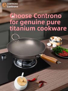 CONTRONO | Non-coating Healthy Titanium Stir-fry Pan