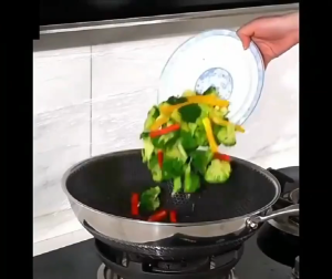 Honeycomb Non Stick Pan Stainless steel two-ear stir -frying pot 32cm/34cm /36cm with cover Gas stove/Induction Cooker dual-use pot