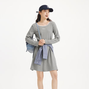 Hotwind | Long Sleeve Round Neck Lace Womens Knit Dress
