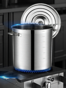 LIANMEI | Food-Grade 304 Stainless Steel Large Capacity Stew Pot with Composite Base