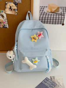 กระเป๋าเป้สะพายหลังนักเรียนมัธยมปลาย นักศึกษาวิทยาลัย นักศึกษาปริญญาตรี น้ำหนักเบา สไตล์เกาหลี กระเป๋าสะพายไหล่แบบสองข้าง