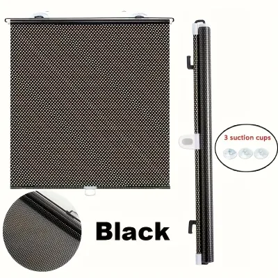 Automatic Retractable Roller Blinds Suction Cups Sun Visors Car Bedrooms Kitchen Office Windows Sun Blinds No Need for Punching