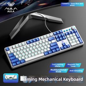 AULA | Gaming Office Mechanical Keyboard Colorful Design Wired Qing Tea Red Switches
