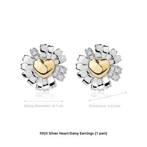 Daisy S925 Silver Cubic Zirconia Earrings