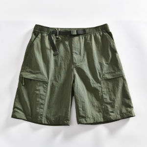 Outdoor Summer Men Women Workwear Multi-Pocket Solid Color Five-Quarter Shorts Casual Pants Breathable Nylon Youth Fashion