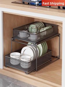 Multi-functional Pull-out Kitchen Sink Cabinet Organizer