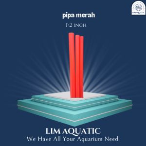 PIPA DF 1/2 INCH 1 METER MERAH / PIPA AQUARIUM MERAH 1/2 INCH