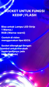 Socket Soket RGB Model Jepit Colokan Adaptor Lampu Strip SMD 220V Free Ongkir