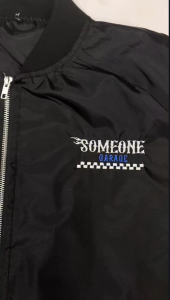 Someone Bomber Jacket 012B Chevy Blues Hitam