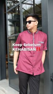 Baju Koko Pria Lengan Pendek Kemko Kurta Lebaran Remaja Dewasa Keren