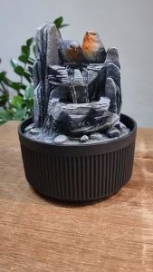 น้ำพุตั้งโต๊ะ รุ่นนกคู่รหัส1241216L น้ำพุแต่งบ้าน น้ำพุล้นเสริมฮวงจุ้ย น้ำพุตั้งโต๊ะทำงาน