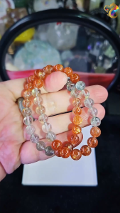 Collection Grade Golden Strawberry Sunstone Beryl Arusha Bracelet