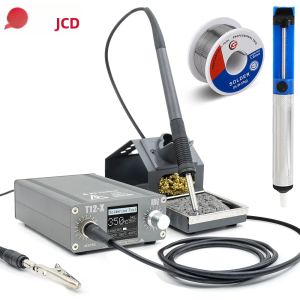 Trạm Hàn Điện Tử JCD T12-X Plus Với Đầu Hàn T12 Dành Cho Sửa Chữa Mạch Điện Thoại Di Động PCB Dụng Cụ Hàn