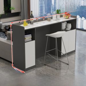 Luxury Integrated Rock Board Solid Wood Bar Table Sofa Back Separator Cabinet Living Room Partition Storage Furniture