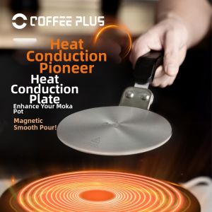 COFFEE PLUS | Versatile Moka Pot With Heat Conduction Tray