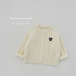 Childrens Warm Korean Style Knitted Cardigan