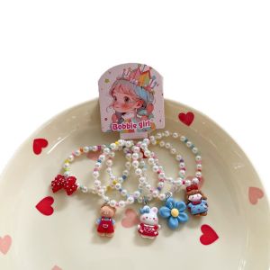 การ์ตูนน่ารัก KT แมวกระต่ายคลิปหูเด็กหูหลุมต่างหูฟรีกำไลเด็กผู้หญิงสร้อยคอต่างหูเด็กผู้หญิงเด็กเครื่องประดับ