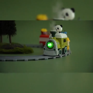 Magnetic Train Toys for Kids Boy Steam Locomotive with Light Music Swinging Parts Free DIY Track Educational Play