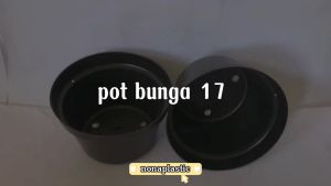 Pot Bunga 17 cm Hitam Dimensi 17 cm Paket Isi 1 sd/500 Pcs