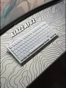 AJAZZ | AJAZZ AF82 Low-Proflie Electrostatic Keyboard 4000mAh Trl-Mode 75% Type-C Display Screen Keyboard Office Gaming E-sport
