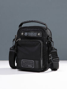 Volunteer | Casual Oxford Cloth Small Crossbody Bag Mens Single Shoulder Bag Multi-Functional Canvas Leisure Mobile Phone Bag For Youth