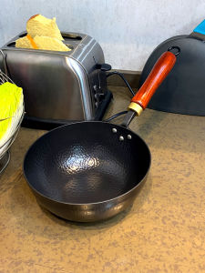 Handmade Uncoated Iron Wok Flat Bottom Stir-Fry Pan Single Person Household Use Non-Stick for Induction Cooker And Gas Stove