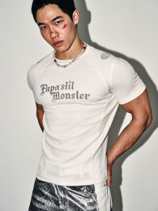 Papas lil monster | Áo Thun In Chữ Hoài Cổ