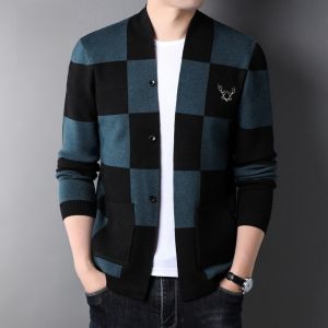 ROMON | Relaxed Casual Color Block Wool Sweater